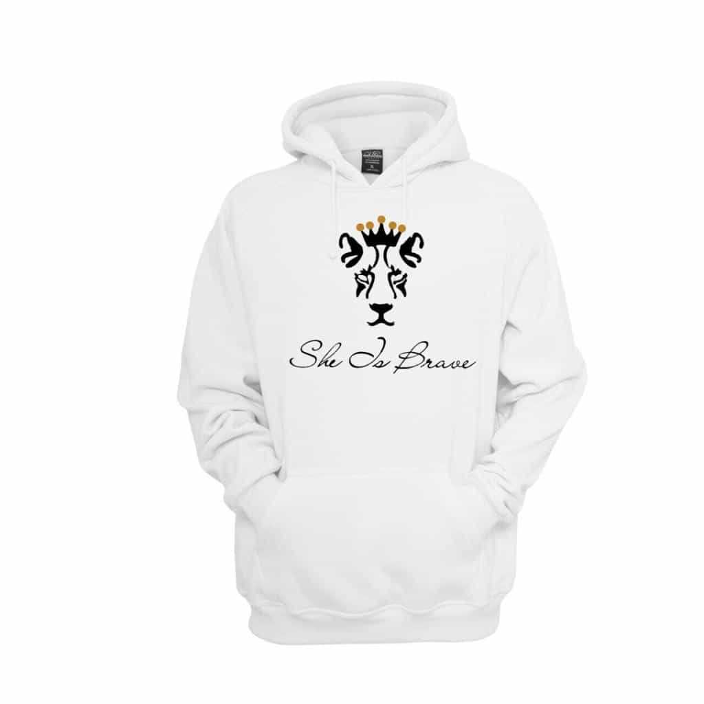 sheisbrave white Hoodie