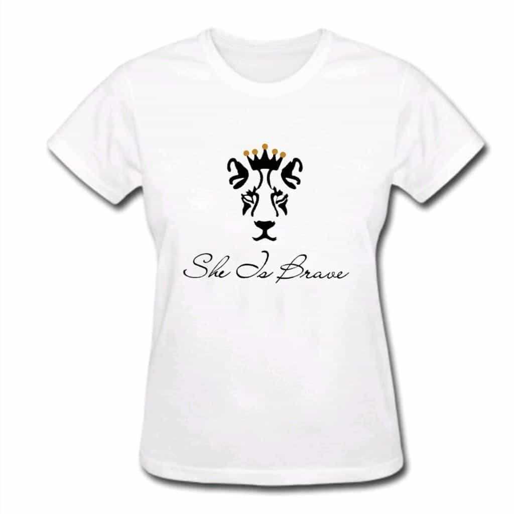 Sheisbrave white t-shirt